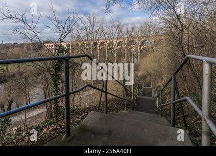 pont ferroviaire historique dans le sud de l'allemagne Banque D'Images
