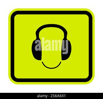 Symbole porter des protections auditives panneau isoler sur fond blanc, illustration vectorielle EPS.10 Illustration de Vecteur