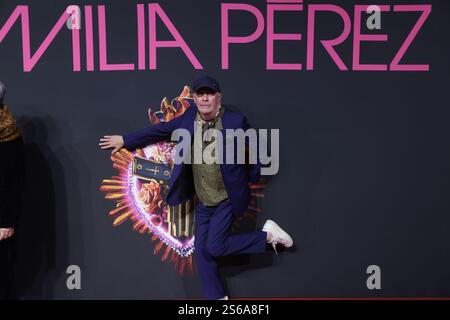 Mexico, Mexique. 15 janvier 2025. Le réalisateur Jacques Audiard assiste au tapis rouge de la première du film Emilia Perez au Cinepolis Plaza Carso à Mexico, Mexique, le 15 janvier 2025. (Photo par Ismael Rosas / Eyepix Group / NurPhoto) crédit : NurPhoto SRL / Alamy Live News Banque D'Images