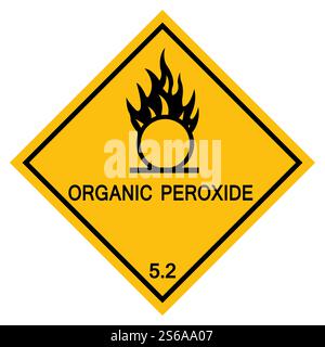 Symbole de peroxyde organique panneau isoler sur fond blanc, illustration vectorielle EPS.10 Illustration de Vecteur