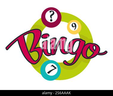 Icônes isolées de club de casino de jeu avec lettrage boules de jeu de bingo avec des numéros vecteurs d'argent et deviner combinaison chance et fortune joueurs emblème de club ou loterie de loterie de loterie facile gain .. Boules de jeu de Bingo avec des numéros de jeu et icône isolée de casino Illustration de Vecteur