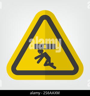 Force de compression du corps depuis le dessus symbole signe isoler sur fond blanc,Illustration vectorielle Illustration de Vecteur