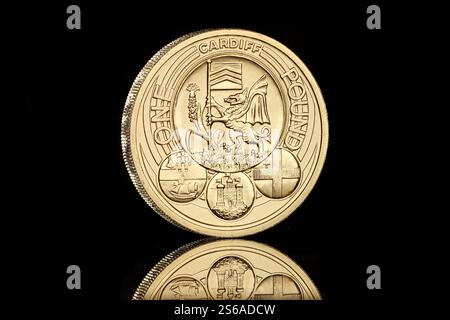Cardiff City pièce de 1 £ de l'ensemble de pièces de 2011 livres des capitales britanniques. Banque D'Images