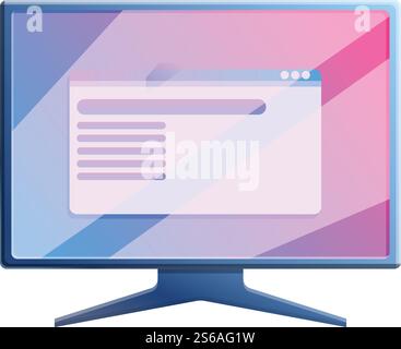 Icône du moniteur de jeu. Dessin animé de l'icône vectorielle de moniteur de jeu pour la conception Web isolé sur fond blanc. Icône de moniteur de jeu, style de dessin animé Illustration de Vecteur