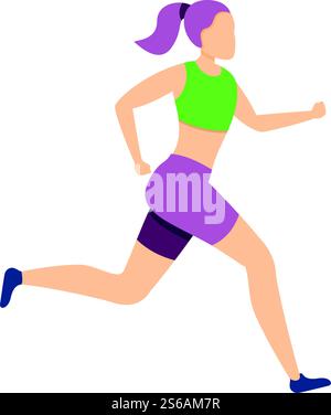 Icône personnelle de course matinale. Dessin animé de l'icône personnelle de vecteur courant de matin pour la conception de Web isolé sur fond blanc. Icône personnelle de course matinale, style de dessin animé Illustration de Vecteur