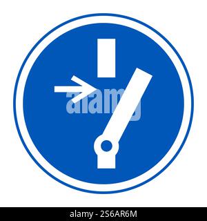 Débrancher avant d'effectuer l'entretien ou la réparation symbole mettre en garde sur fond noir isoler sur fond blanc, illustration vectorielle EPS.10 Illustration de Vecteur