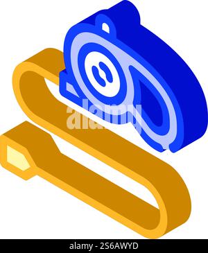 vecteur d'icône isométrique de laisse de chien. signe de laisse pour chien. illustration de symbole isolé. illustration isolée de vecteur d'icône isométrique de laisse de chien Illustration de Vecteur