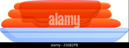 Icône de tarte au miel. Dessin animé de l'icône vectorielle de tarte au miel pour la conception Web isolé sur fond blanc. Icône de tarte au miel, style de bande dessinée Illustration de Vecteur