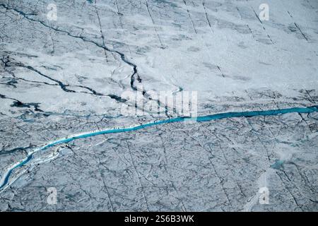 Vue aérienne du Groenland, Ilulissat Banque D'Images