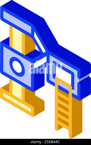 terrain de jeu pour vecteur d'icône isométrique de chat. terrain de jeu pour signe de chat. illustration de symbole isolé. terrain de jeu pour l'illustration vectorielle d'icône isométrique de chat Illustration de Vecteur