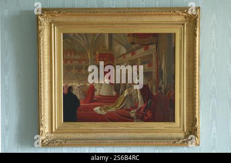 George Housman Thomas (1824-68) - couronnement du roi de Prusse, 18 octobre 1861, la princesse héritière rendant hommage Banque D'Images