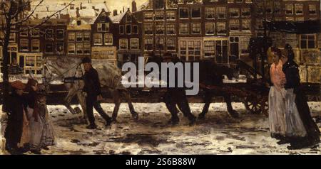 George Hendrik Breitner - Lauriergracht en hiver Banque D'Images