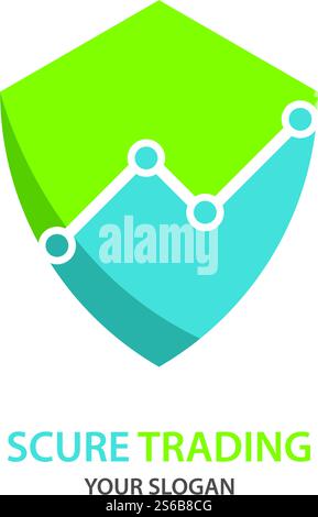 Vecteur de modèle de marque financière de graphique d'affaires Illustration de Vecteur