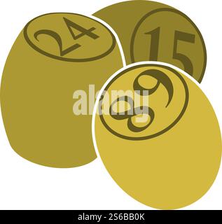 Bingo Kegs Icon. Flat Color Design. Vector Illustration. Illustration de Vecteur