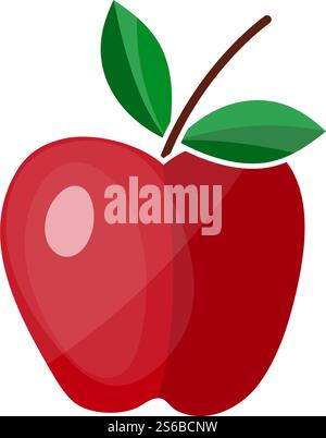 Icône d'Apple dans les couleurs de l'interface utilisateur. Conception couleur plate. Illustration vectorielle. Illustration de Vecteur