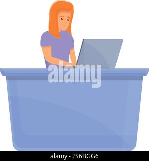 Icône de réception externalisée. Dessin animé de l'icône de vecteur de réception externalisée pour la conception Web isolé sur fond blanc. Icône de réception externalisée, style de dessin animé Illustration de Vecteur