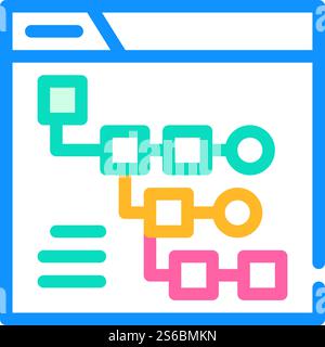 vecteur d'icône de couleur d'analyse de données exploratoires. panneau d'analyse exploratoire de données. illustration de symbole isolé. illustration vectorielle d'icône couleur d'analyse des données exploratoires Illustration de Vecteur