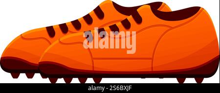 Icône des chaussures de football pour homme. Dessin animé de l'icône vectorielle de chaussures de football homme pour la conception de Web isolé sur fond blanc. Icône de chaussures de football homme, style de dessin animé Illustration de Vecteur