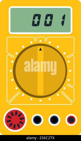 Icône multimètre. Conception couleur plate. Illustration vectorielle. Illustration de Vecteur