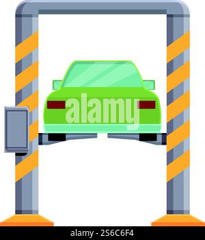 Icône de levage de voiture. Dessin animé de l'icône de vecteur de levage de voiture pour la conception de Web isolé sur fond blanc. Icône de levage de voiture, style de dessin animé Illustration de Vecteur