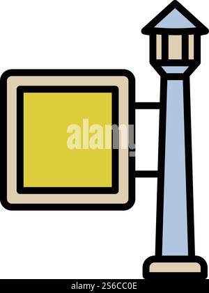 Icône de publicité extérieure multimédia. Icône vectorielle de publicité extérieure de médias pour la conception de Web isolé sur fond blanc. Icône de publicité extérieure de médias, style de contour Illustration de Vecteur