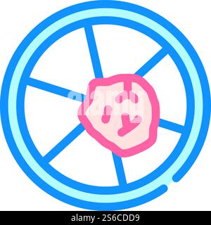 boîte de petri avec vecteur d'icône de couleur de biopsie. boîte de pétri avec signe de biopsie. illustration de symbole isolé. boîte de petri avec illustration vectorielle d'icône couleur de biopsie Illustration de Vecteur