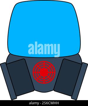 Icône masque de tir. Contour modifiable avec Color Fill Design. Illustration vectorielle. Illustration de Vecteur