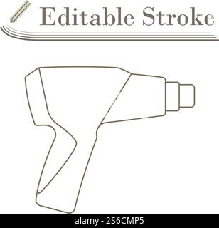 Icône du sécheur industriel électrique. Dessin simple de contour modifiable. Illustration vectorielle. Illustration de Vecteur