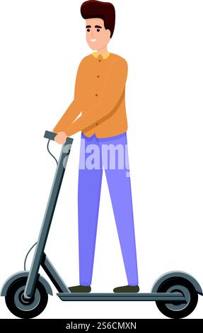 Icône de scooter électrique de l'équilibre. Dessin animé de l'icône vectorielle de scooter électrique d'équilibre pour la conception de Web isolé sur fond blanc. Icône de scooter électrique d'équilibre, style de dessin animé Illustration de Vecteur