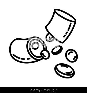 Vaisseau humain en coupe avec vecteur d'icône linéaire isolé de cellules sanguines. Hématologie médicale, macroérythrocytes, flux d'hémoglobine, flux plasmatique. Anatomie de l'artère saine, symbole de contour de médicament. Icone linéaire isolé de cellules sanguines dans un vaisseau humain Illustration de Vecteur