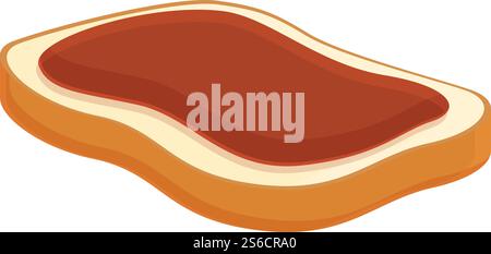 Icône de pain au beurre au chocolat. Dessin animé de l'icône de vecteur de pain de beurre de chocolat pour la conception de Web isolé sur fond blanc. Icône de pain au beurre au chocolat, style de bande dessinée Illustration de Vecteur