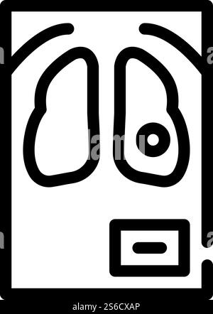 vecteur d'icône de ligne d'instantané de fluorographie. signe instantané de fluorographie. illustration noire du symbole de contour isolé. illustration vectorielle d'icône de ligne d'instantané de scopie Illustration de Vecteur