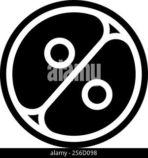 vecteur d'icône de glyphe de division cellulaire. signe de division cellulaire. illustration noire du symbole de contour isolé. signe d'illustration de vecteur d'icône de glyphe de division cellulaire Illustration de Vecteur