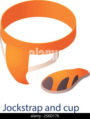 Jockstrap et icône de tasse. Isométrique de jockstrap et icône de vecteur de tasse pour la conception Web isolé sur fond blanc. Jockstrap et icône de tasse, style isométrique Illustration de Vecteur
