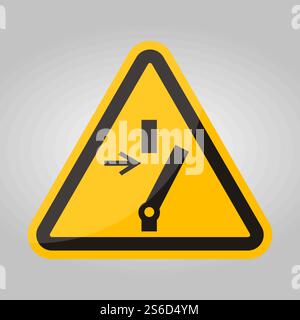 Débrancher avant d'effectuer l'entretien ou la réparation symbole mettre en garde sur fond noir isoler sur fond blanc, illustration vectorielle EPS.10 Illustration de Vecteur