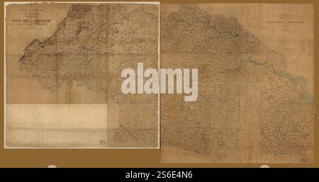 Carte préliminaire d'une partie de la rive sud de James River : d'après les relevés et reconnaissances 1864 par Gilmer Jeremy Francis, Campbell Albert H. (Albert Henry), Patton J. Houston., États confédérés d'Amérique. Armée. Département de Virginie du Nord. Bureau de l'ingénieur en chef. Banque D'Images