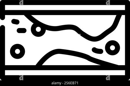 formation de plaques de cholestérol dans un vecteur d'icone de ligne d'artère. formation de plaques de cholestérol dans le signe artériel. illustration noire du symbole de contour isolé. formation de plaques de cholestérol dans l'illustration vectorielle d'icône de ligne d'artère Illustration de Vecteur