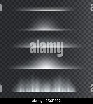 Séparateurs de lumière. Fusées lumineuses abstraites, bordures brillantes avec des étoiles brillantes et des étincelles. Ensemble de vecteurs isolés. Lumière de bordure évasée, illustration de la ligne luisante effet. Séparateurs de lumière. Fusées lumineuses abstraites, bordures brillantes avec des étoiles brillantes et des étincelles. Ensemble de vecteurs isolés Illustration de Vecteur