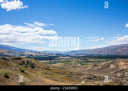 Bannockburn Canyon, près de Cromwell à Otago, Nouvelle-Zélande Banque D'Images