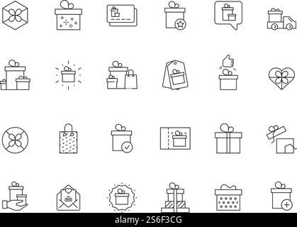 Paquets cadeaux. Boîtes de vacances présenter des icônes avec des rubans cartes cadeaux offre la collection de symboles vectoriels. Illustration cadeau cadeau coup, forfait vacances noël. Paquets cadeaux. Boîtes de vacances présenter des icônes avec des rubans cartes cadeaux offre la collection de symboles vectoriels Illustration de Vecteur