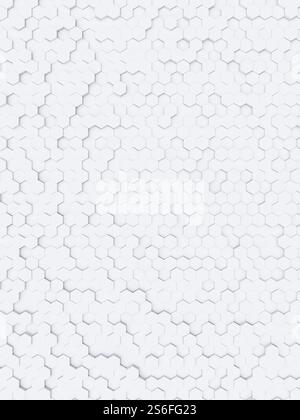illustration 3d d'un fond hexagonal blanc Banque D'Images