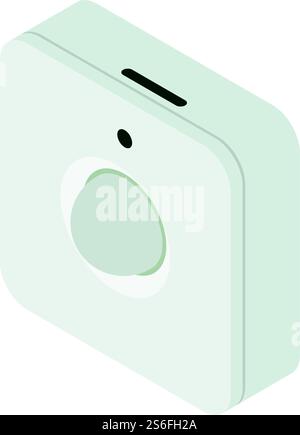 Icône de détecteur de mouvement. Isométrique de l'icône de vecteur de capteur de mouvement pour la conception Web isolé sur fond blanc. Icône de détecteur de mouvement, style isométrique Illustration de Vecteur