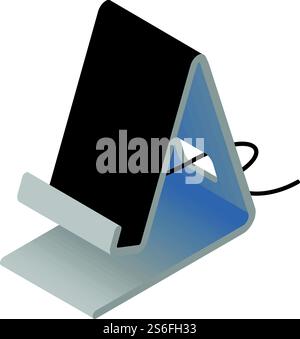 Icône de support de chargeur sans fil. Isométrique de l'icône de vecteur de support de chargeur sans fil pour la conception de Web isolé sur fond blanc. Icône de support de chargeur sans fil, style isométrique Illustration de Vecteur