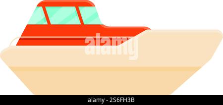 Icône du bateau de sauvetage clinique. Dessin animé de l'icône de vecteur de bateau de sauvetage clinique pour la conception de Web isolé sur fond blanc. Icône de bateau de sauvetage de clinique, style de dessin animé Illustration de Vecteur