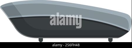 Icône de coffre de toit de voiture. Dessin animé de l'icône de vecteur de boîte de toit de voiture pour la conception de Web isolé sur fond blanc. Icône de boîte de toit de voiture, style de dessin animé Illustration de Vecteur