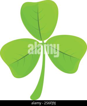 Icône naturelle du trèfle. Dessin animé de l'icône de vecteur naturel de trèfle pour la conception de Web isolé sur fond blanc. Icône naturelle de trèfle, style de bande dessinée Illustration de Vecteur