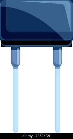 Icône de résistance de diode. Dessin animé de l'icône de vecteur de résistance de diode pour la conception de Web isolé sur fond blanc. Icône de résistance de diode, style de dessin animé Illustration de Vecteur
