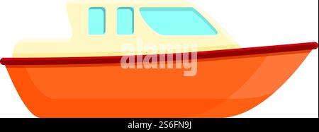 Icône de bateau de sauvetage ambulance. Dessin animé de l'icône vectorielle de bateau de sauvetage d'ambulance pour la conception de Web isolé sur fond blanc. Icône de bateau de sauvetage d'ambulance, style de dessin animé Illustration de Vecteur