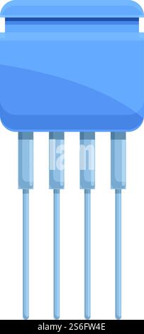 Icône de résistance de condensateur. Dessin animé de l'icône de vecteur de résistance de condensateur pour la conception de Web isolé sur fond blanc. Icône de résistance de condensateur, style de dessin animé Illustration de Vecteur