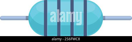 Icône de résistance LED. Dessin animé de l'icône de vecteur de résistance LED pour la conception Web isolé sur fond blanc. Icône de résistance LED, style de bande dessinée Illustration de Vecteur